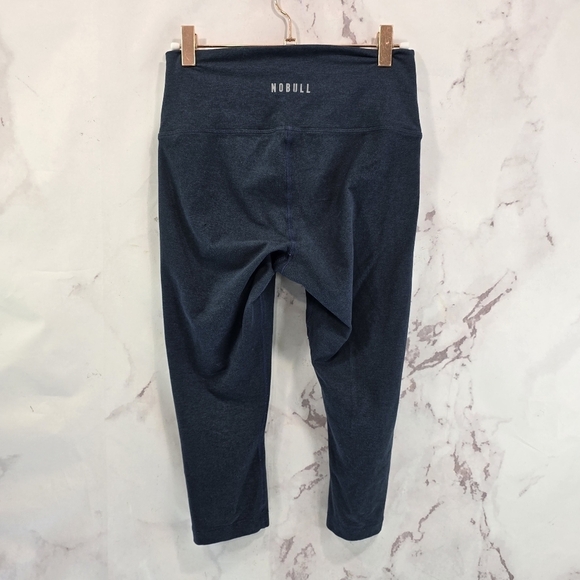 Nobull Leggings Womens Small Blue Crop Capri Stretchy Butter Soft Mid Rise - Picture 1 of 9